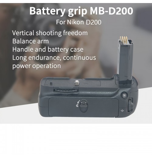 MB-D200 Vertical Grip Holder, Multi-Power Battery Pack For Nikon D200 Camera Replacement Power Charger