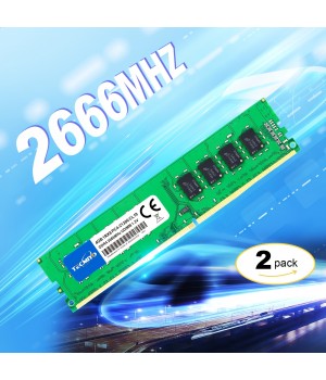 8GB KIT (2X4GB) DDR4 2666MHz Udimm Ram PC4-21300  1.2V CL19 288 Pin 1RX8 Dual Rank Non-ECC Unbuffered Desktop Computer Memory Ram Module Upgrade