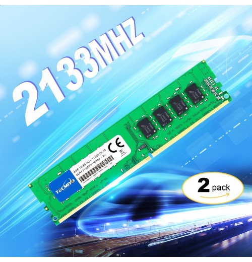 8GB KIT (2X4GB) DDR4 2133MHz Udimm Ram PC4-17000  1.2V CL15 288 Pin 1RX8 Dual Rank Non-ECC Unbuffered Desktop Computer Memory Ram Module Upgrade